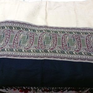 Gorgeous New Pashima in Black, Cream, and Green